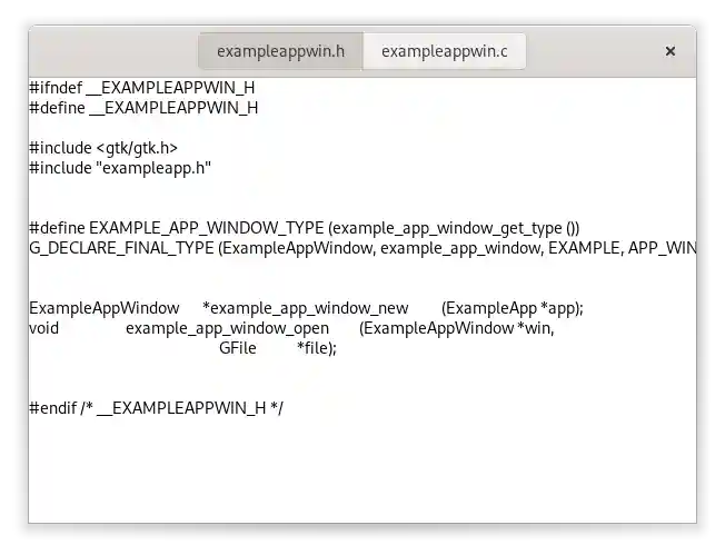 Application window