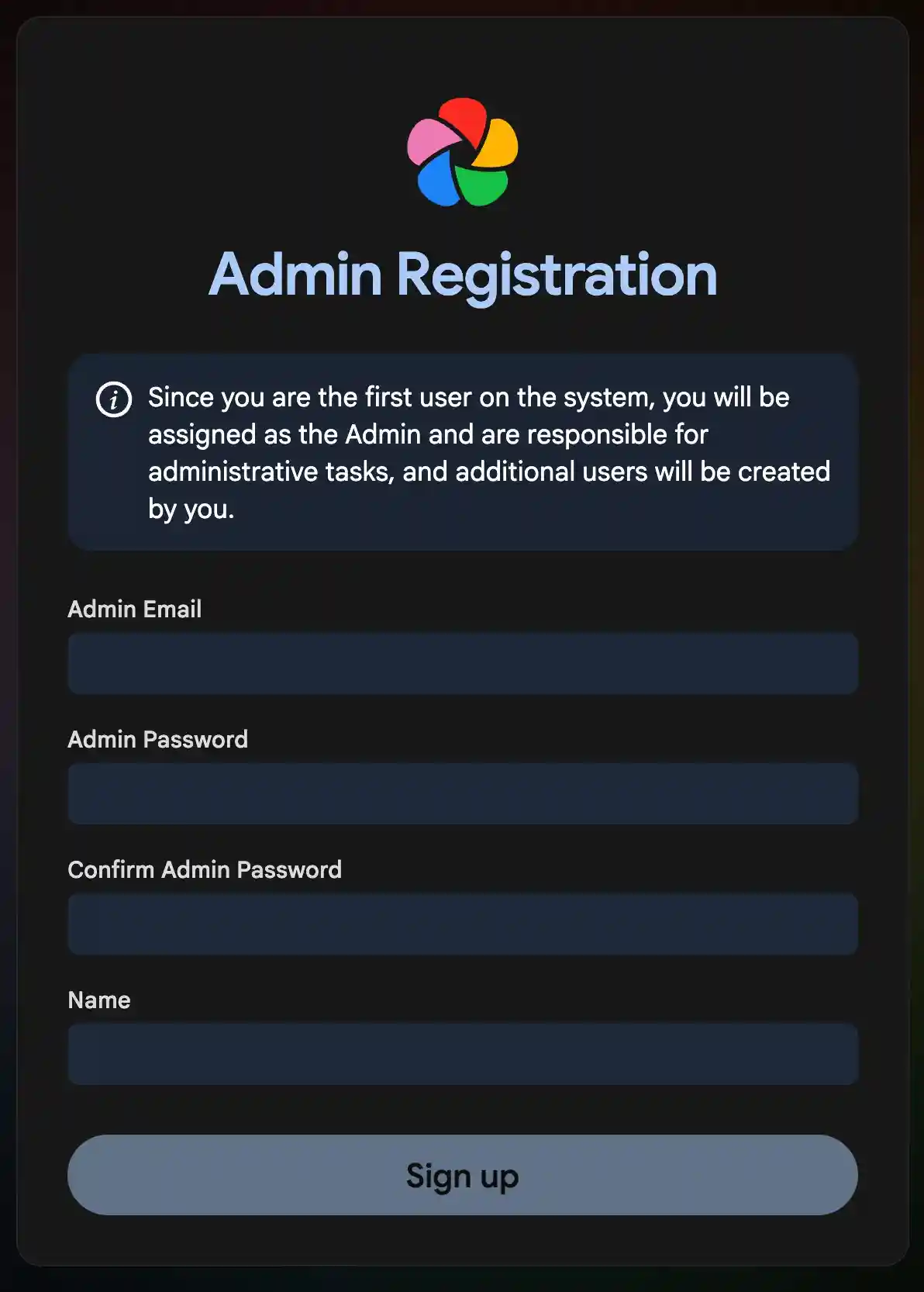 Admin Registration
