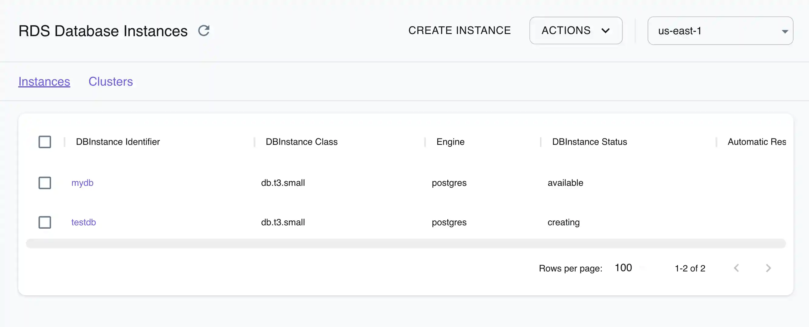 RDS Resource Browser