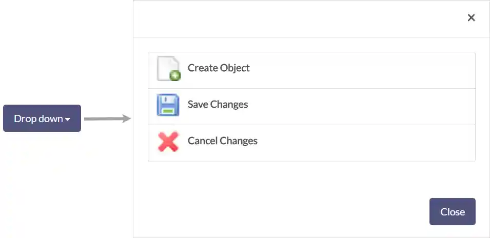Drop-Down Button Example