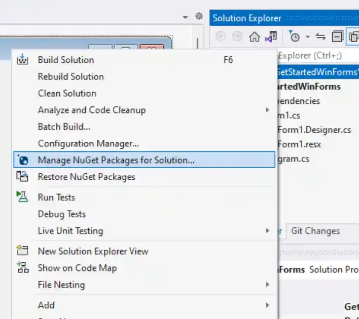Manage NuGet Packages for Solution