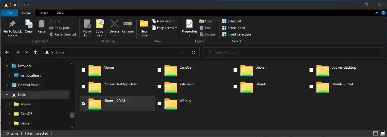 View project files in Windows File Explorer
