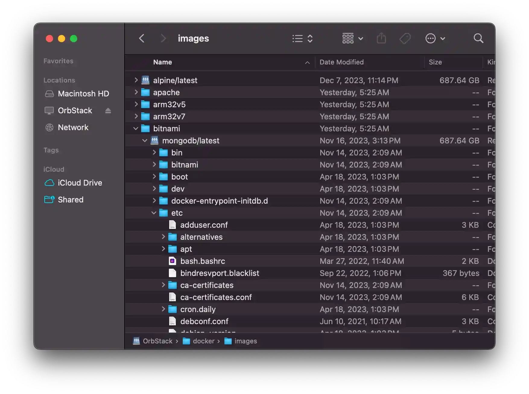 Image files in Finder