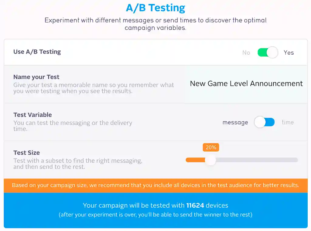 Enabling experiments