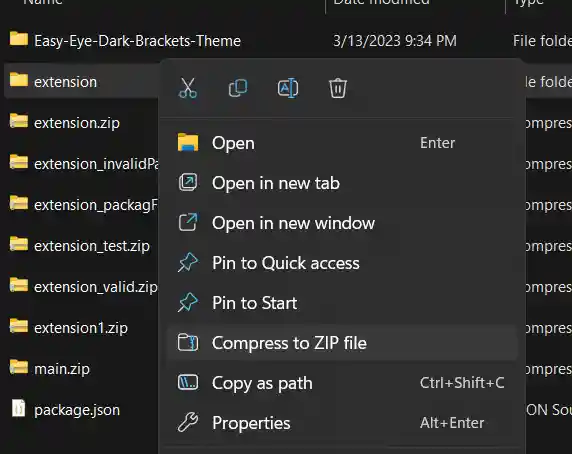 Compress folder Image