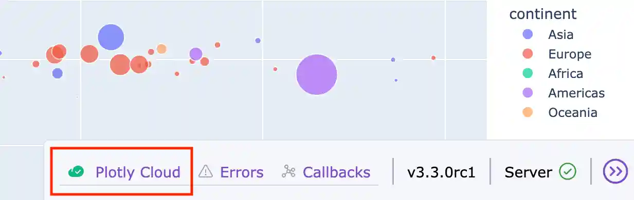Plotly Cloud button in Dash dev tools