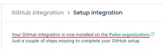Pulse GitHub App installed successfully