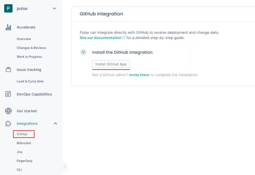 Installing the Pulse GitHub App