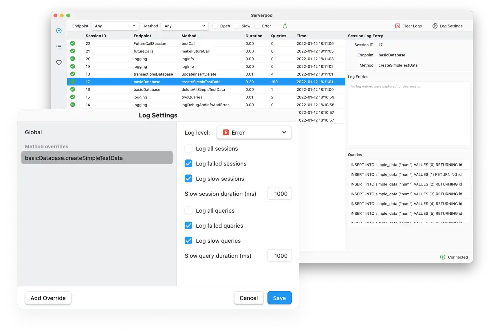 Serverpod Insights