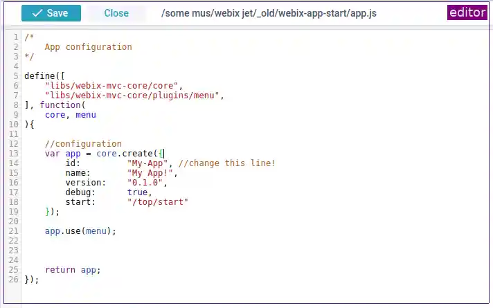 Webix File Manager 7.2 Class maps