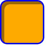 A round-cornered box with a light gray shadow the inverse shape
					          of the padding box filling 10px in from the top and left edges
					          (just inside the border).