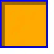 A square-cornered box with a light gray shadow the inverse shape
					          of the padding box filling 10px in from the top and left edges
					          (just inside the border).