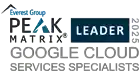 Everest Group Peak Matrix Google Cloud Services Specialist Leader 2025 Badge