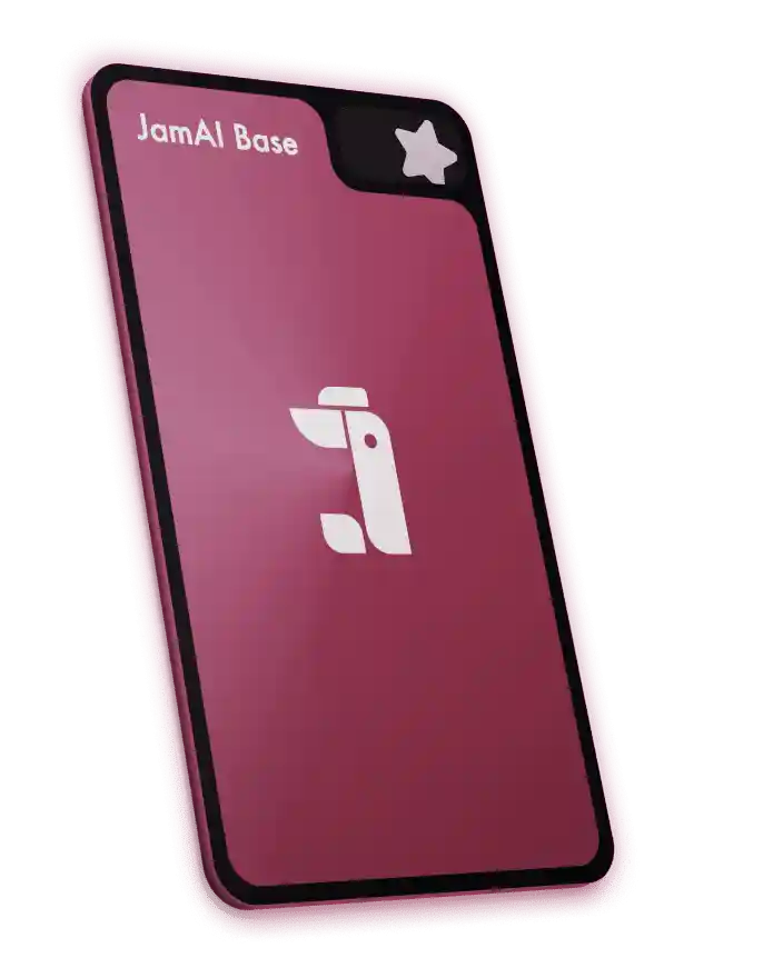 jamai logo on mobile screen