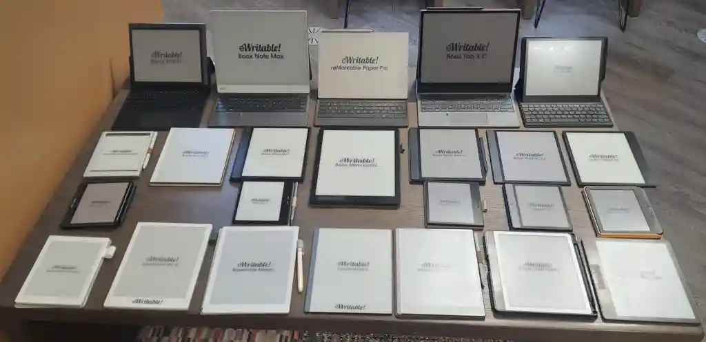 My collection of e-ink tablets