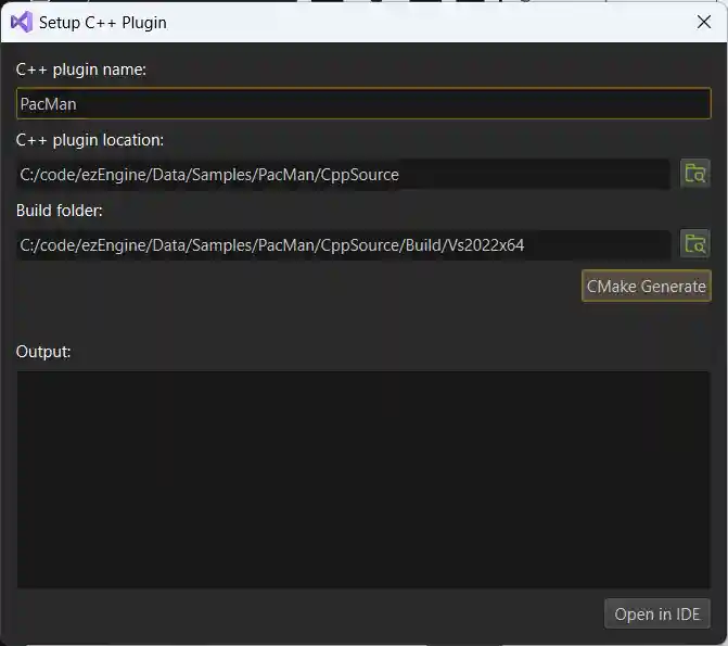 Project Generation Dialog