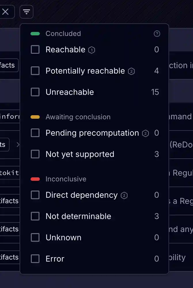 Socket's CVE Reachability filter
