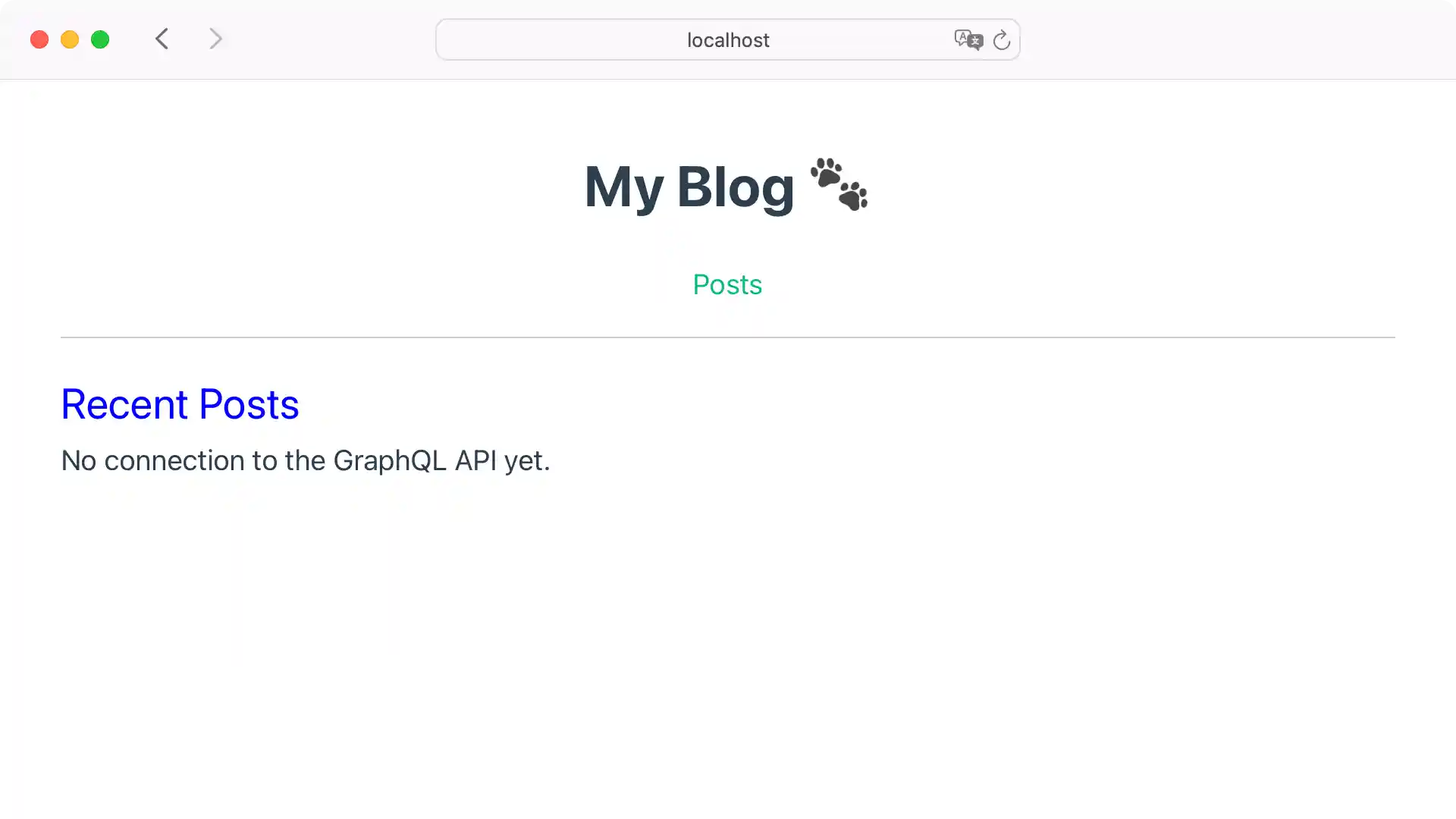 Blog with no content