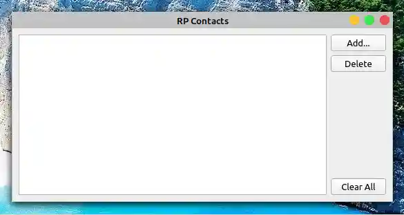 Contact Book Main Window
