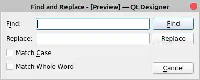 Find Replace Dialog