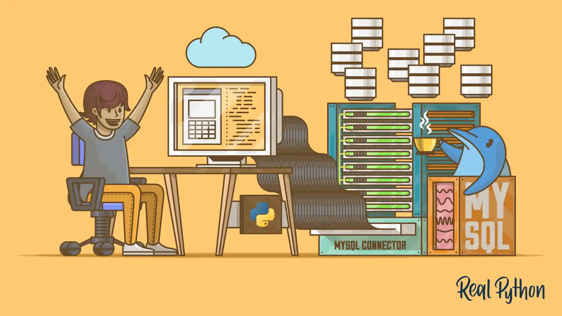Title image for MySQL Databases and Python (Python and MySQL Database: A Practical Introduction)
