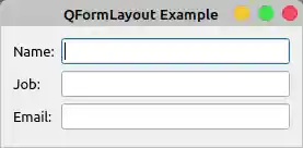 QFormLayout Example