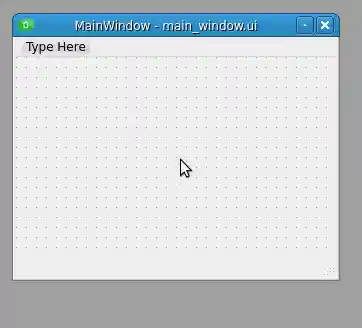 Qt Designer Main Menu Editor