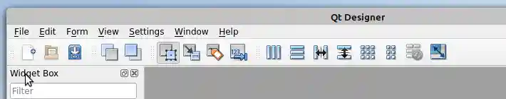 Qt Designer Toolbar