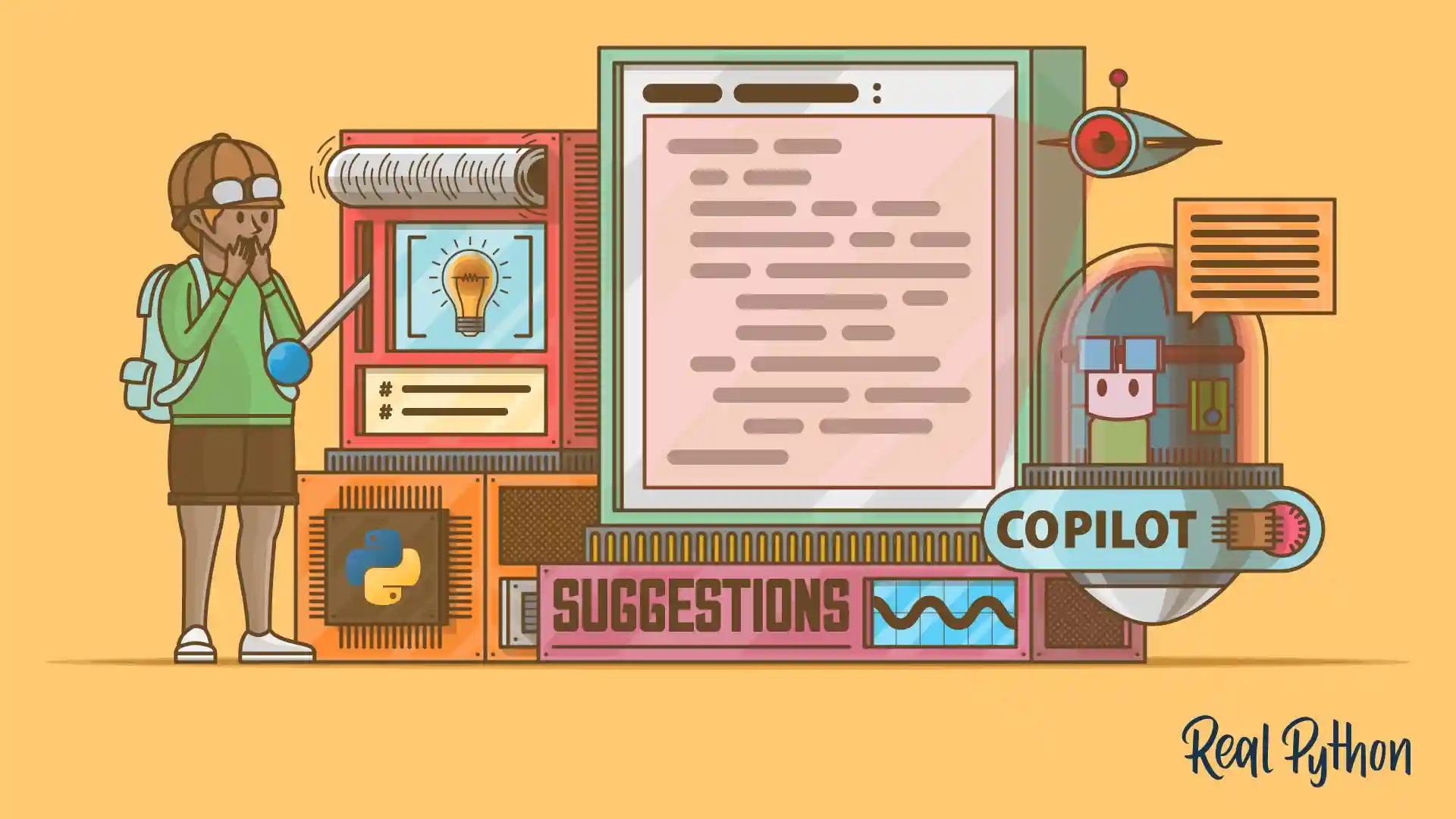 Title image for GitHub Copilot: Fly With Python at the Speed of Thought (GitHub Copilot: Fly With Python at the Speed of Thought)