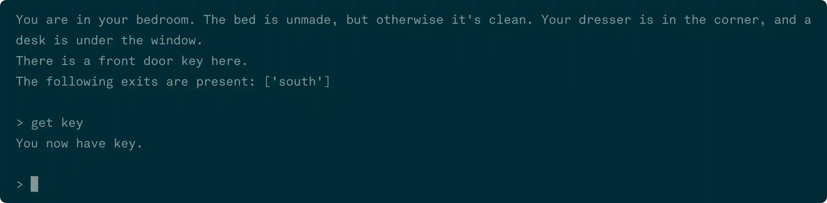 Example for adventurlib: Getting an Item