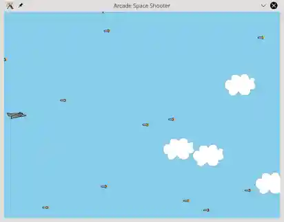 Clouds flying on the game window