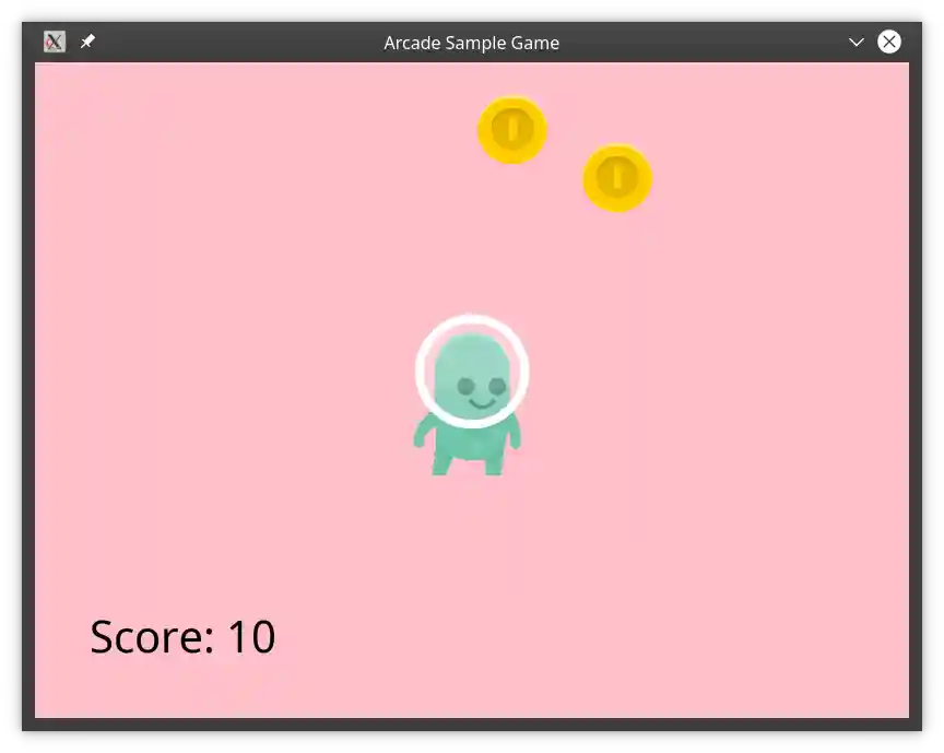 A coin-collecting game in Arcade