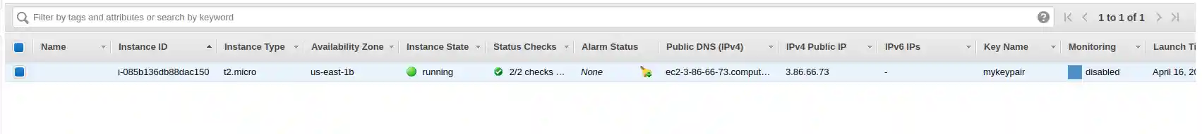 EC2 instance is ready