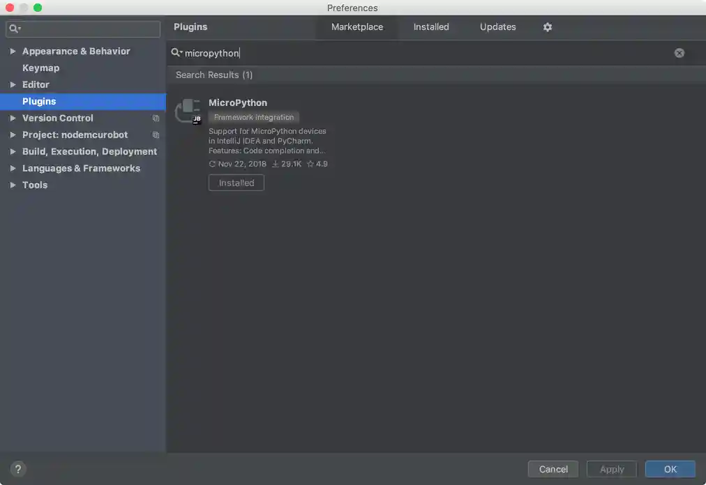MicroPython Pycharm
