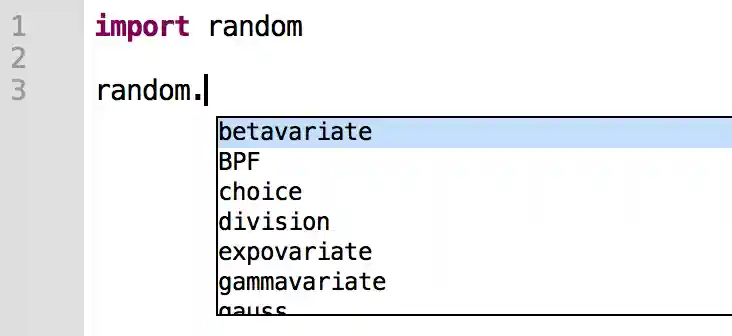 Thonny's Code Complete Feature