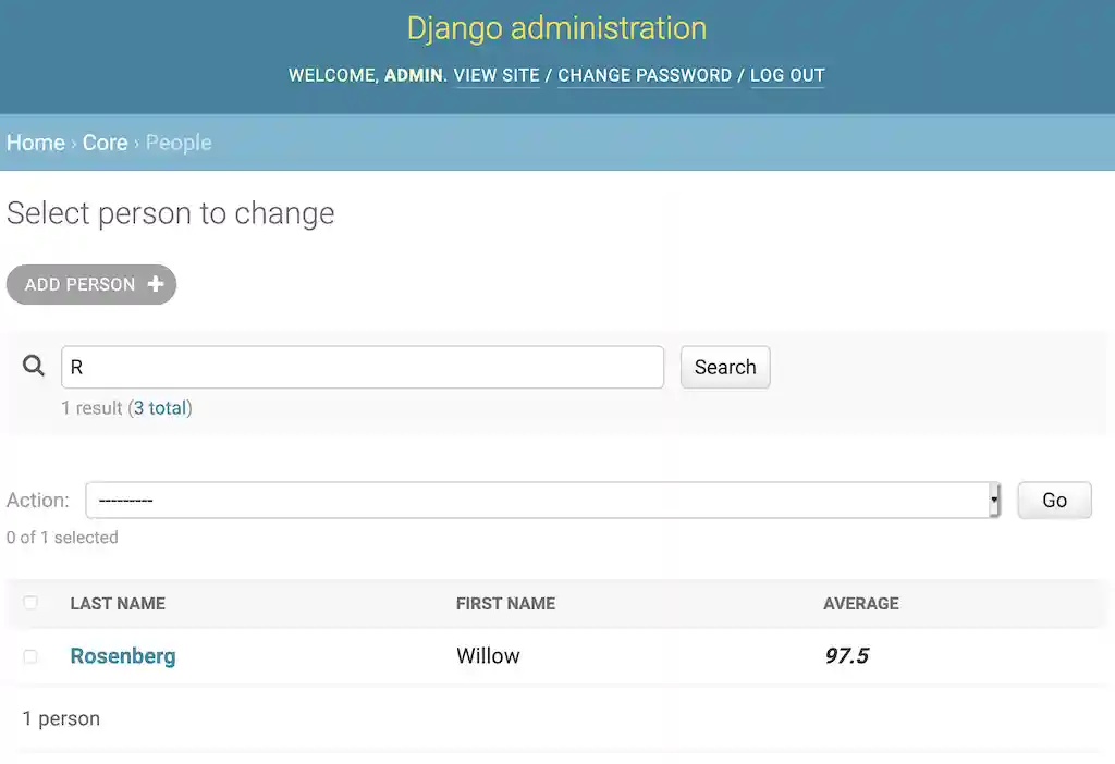 Add Search to Person Listing