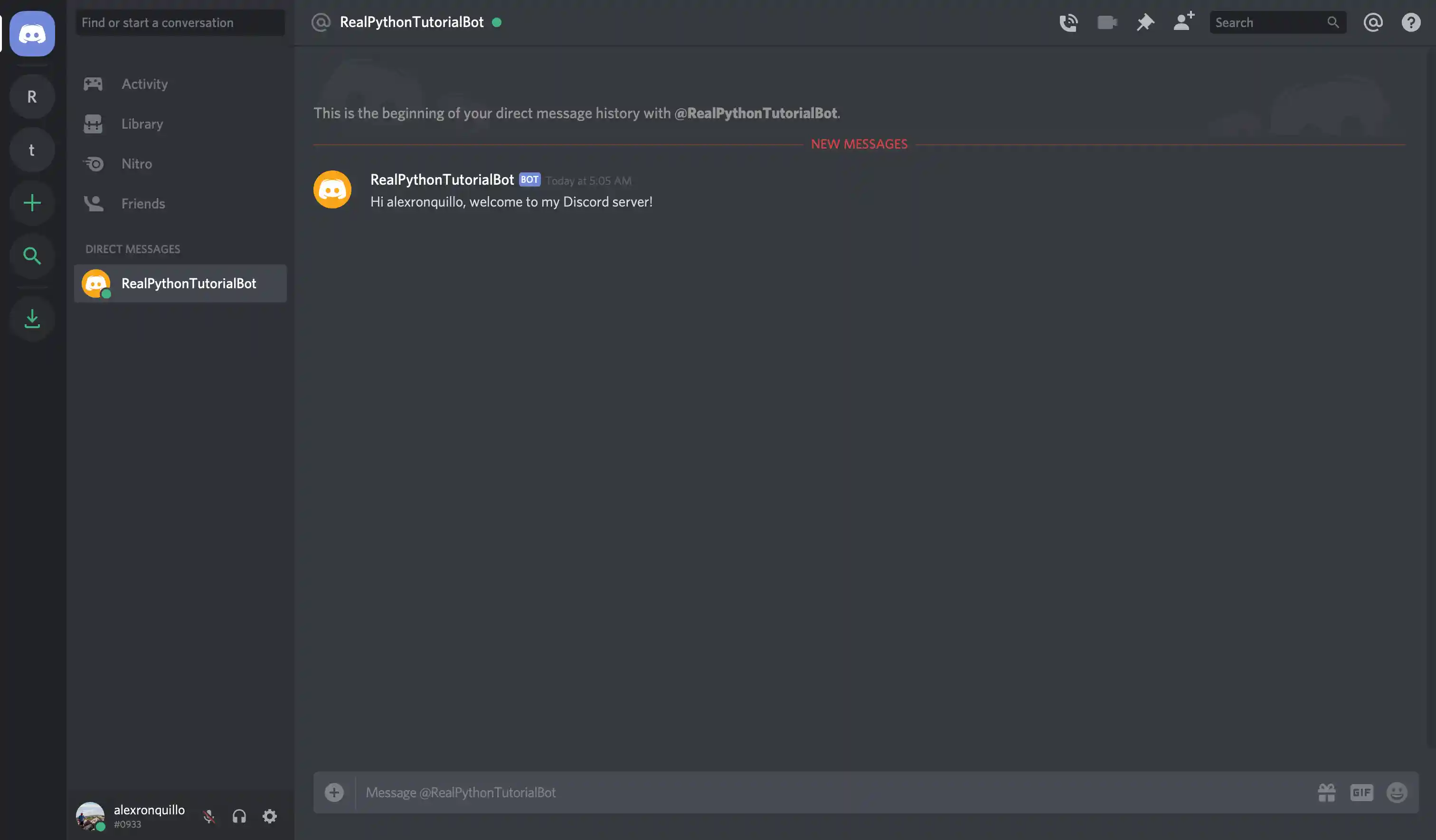 Discord: Direct Message
