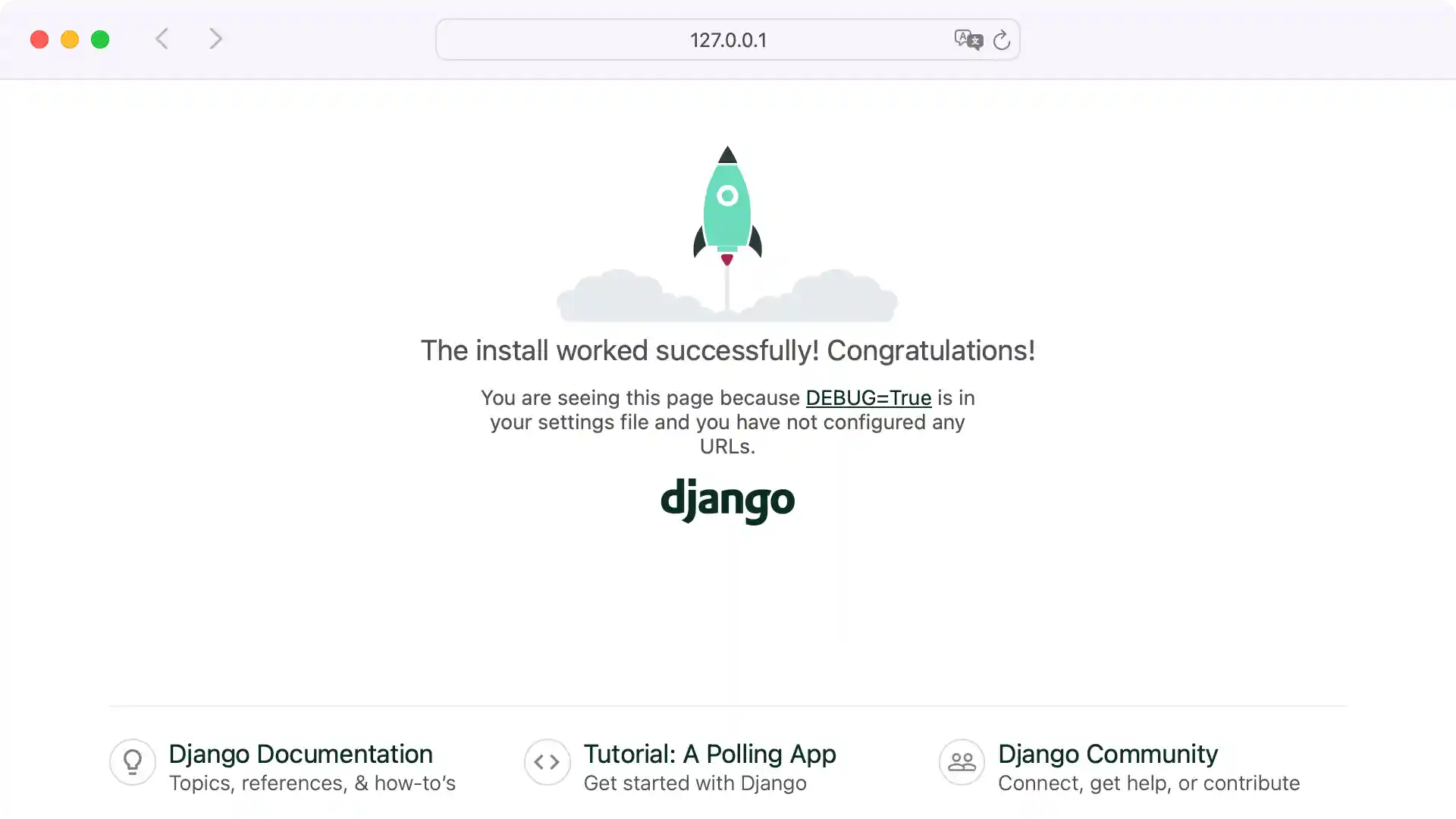 Successful Django Installation