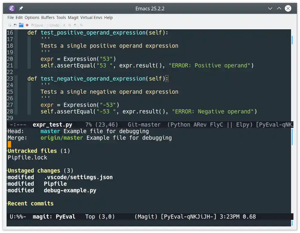 Git repo status under Emacs