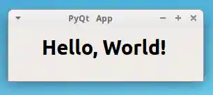 Hello World PyQt GUI application