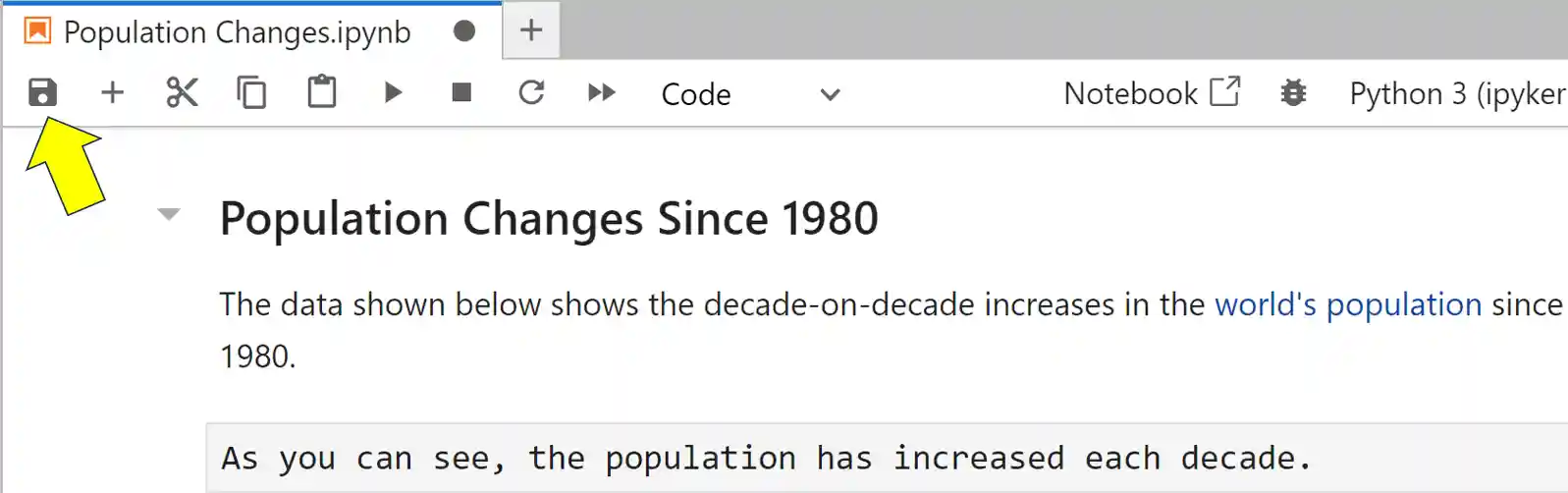 raw text prior to update