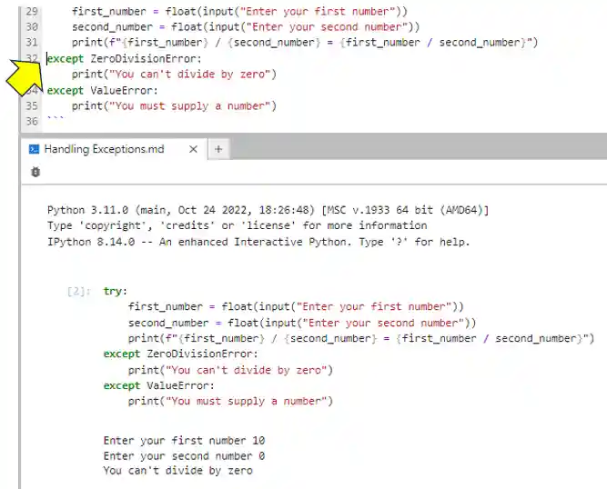 running code in a markdown file