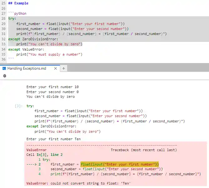 running a small part of a program