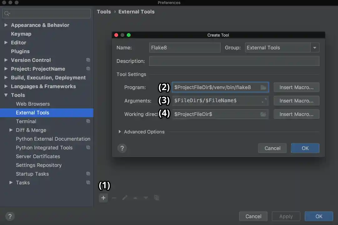 Flake8 tool in PyCharm