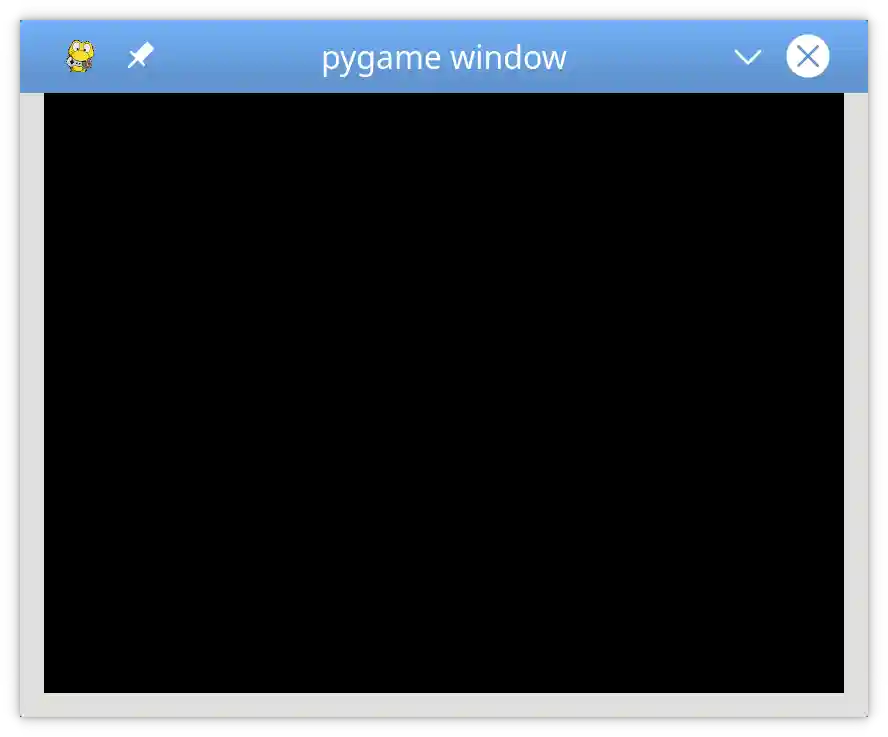 An empty, but persistent, pygame window