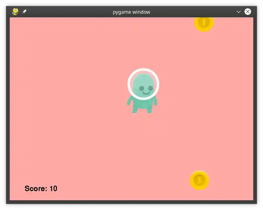 A coin-collecting game in Pygame