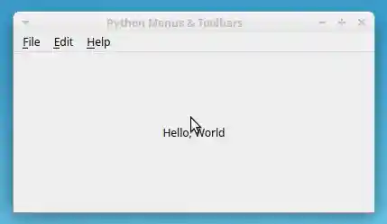 PyQt Menu Bar