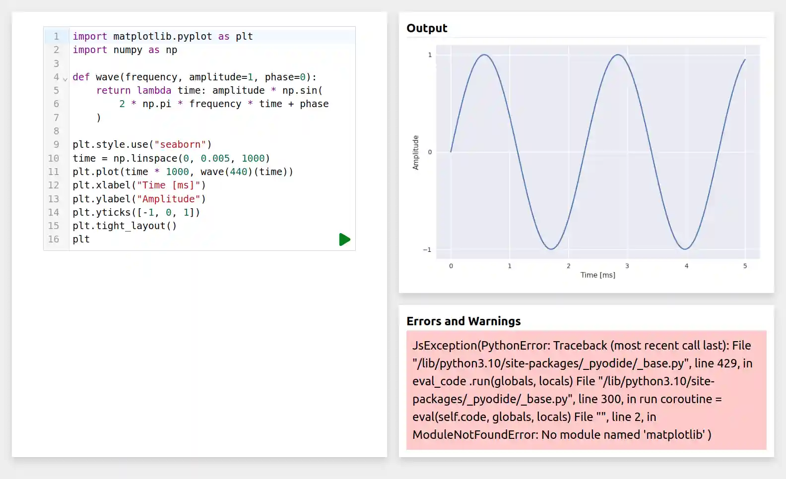 PyScript Playground IDE