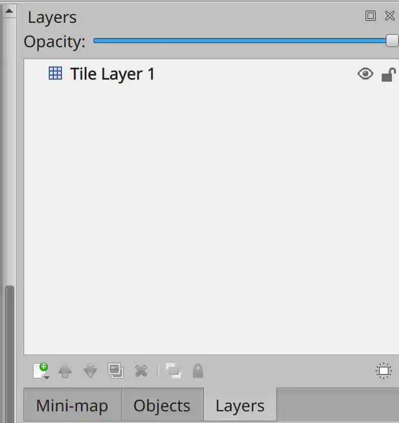 The Layers view in Tiled