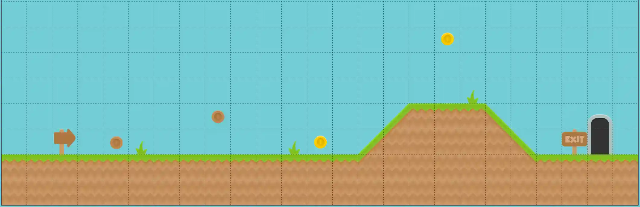 Basic design for level one of the arcade platformer